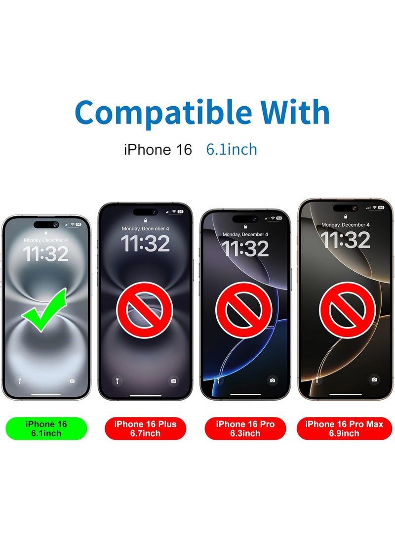 Mothca Matte Screen Protector for iPhone 16 (2 + 2 Pieces) 6.1 Inch, 2x Matte Screen Protector Film 9H + 2x Camera Protection, 2.5D Screen Protector, Anti-Fingerprint - Image 4